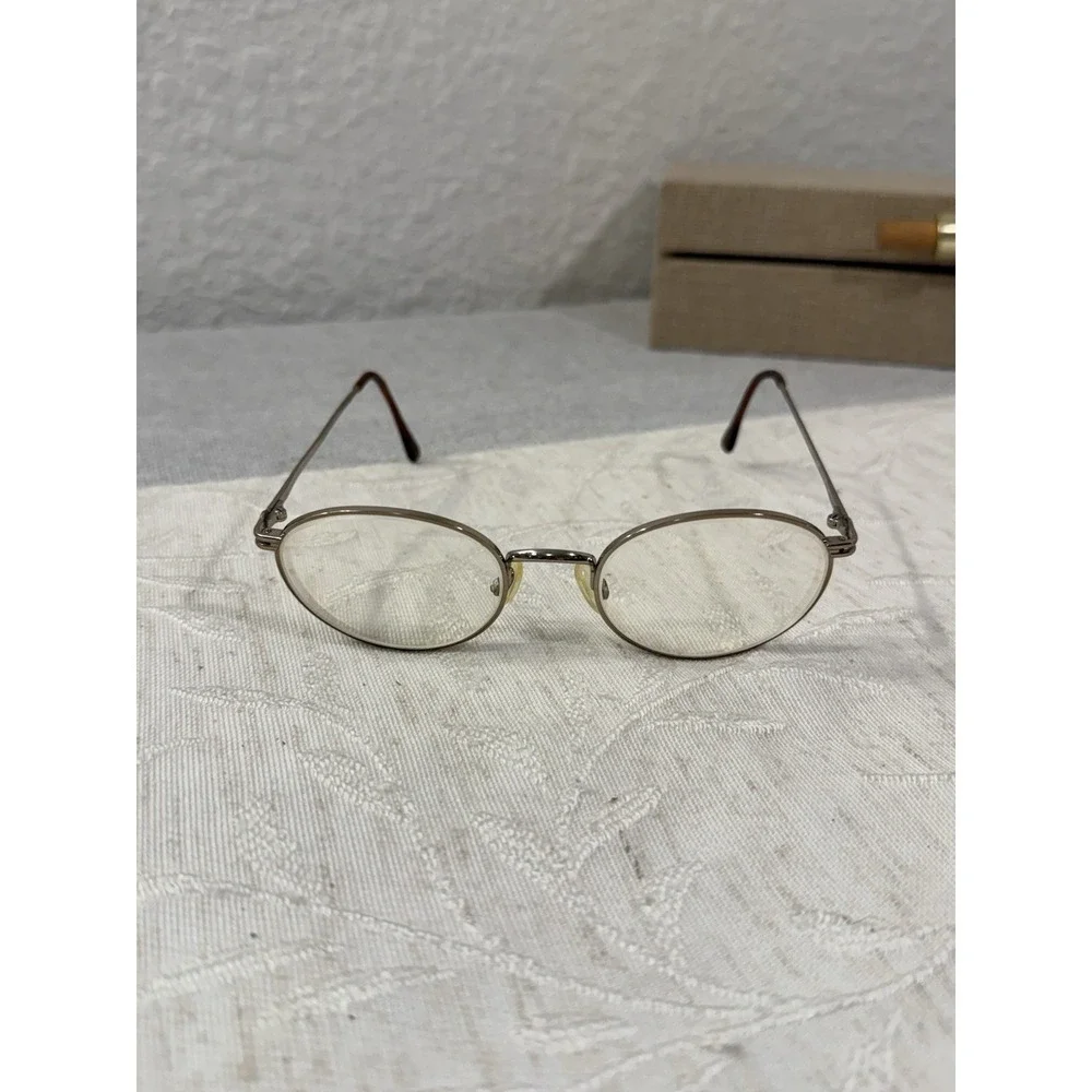 Vintage Vogue Florence VO 3117 Oval Metal Eyeglasses Italy w/case